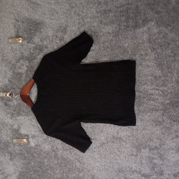 Free Intimately People Ribbed Fitted Top Short Sleeve Viscose Blend Size M - Picture 3 of 10